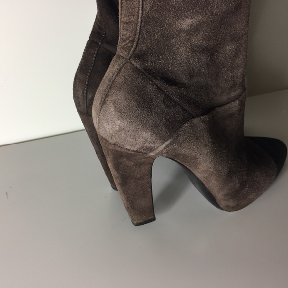 PRADA BROWN KNEE HIGH HEALS SIZE 39 US 8.5 - Picture 14 of 16